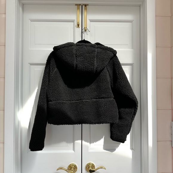 Yellow Label Co Black Zip Up Fleece Jacket - Picture 10 of 11